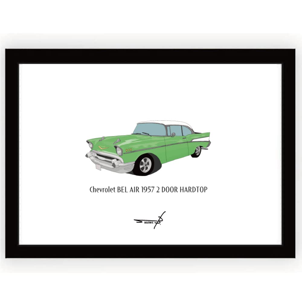 Amazon.co.jp: ポスター ビンテージカーポップアート アメ車 A4